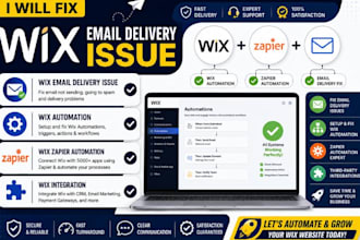 fix wix automation wix email delivery wix API integration wix zapier setup