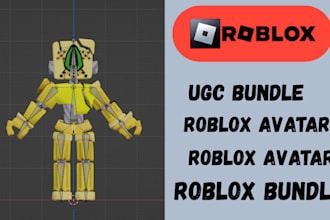 custom roblox ugc bundle, 3d avatar, character modeling and rigging,roblox item