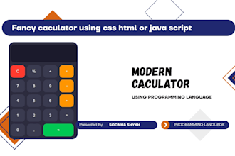 create a modern calculator website
