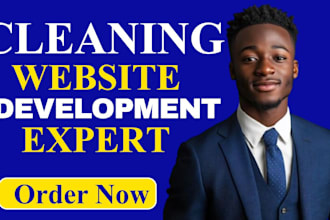 build cleaning service website or appointment cleaning booking website