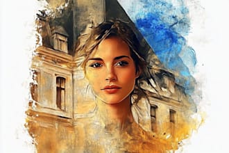 paint a real oil painting on canvas