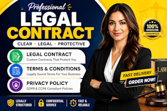 draft professional legal contracts, agreements, nda, legal docs as your lawyer