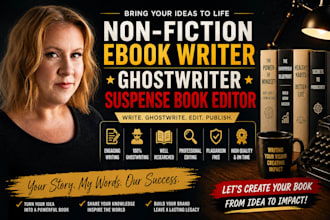 be your nonfiction ebook writer, ebook ghostwriter, and ghost book writer