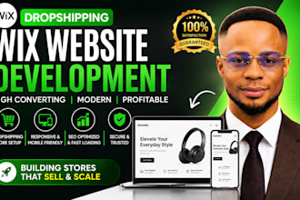 design wix dropshipping website, wix ecommerce store, wix online store