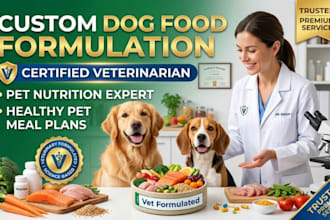 do pet cat or dog food formulation as a certified veterinarian
