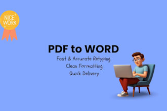 retype PDF to word fast and accurately