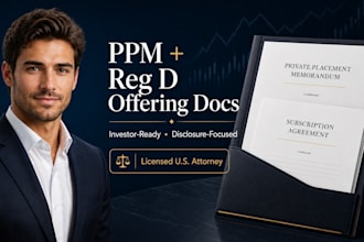 draft your ppm private placement memorandum reg d docs or investor deck