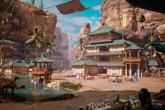 do landscape voxel environment art 3d game environment design level design
