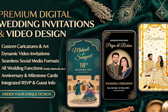 design premium digital wedding invitations and event videos