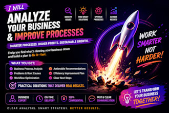 analyze your business and improve processes to increase efficiency