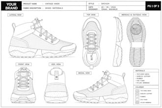 design footwear size grade shoe, sneaker, or shoe