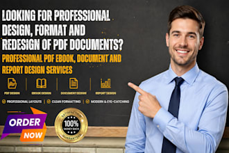 design, format and redesign professional PDF, ebook, document or report