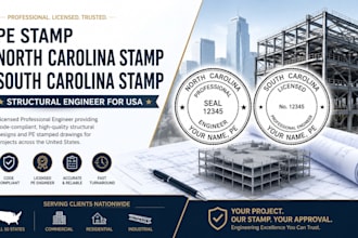stamp north carolina stamp, south carolina stamp, structural engineer for usa