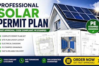 design solar permit plans and pe stamped drawings for fast approval