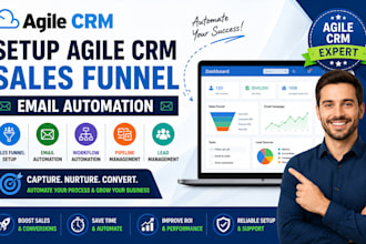 setup agile CRM sales funnel agile CRM email automation agile CRM