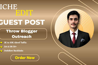 do white hat link building, niche edit and manual outreach