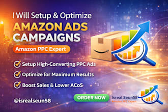 setup and optimize amazon ads campaigns, amazon PPC campaign