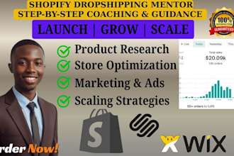 be your shopify mentor dropshipping coach ecommerce consultant shopify coach