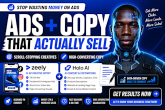 create high converting ads with zeely, holo ai campaign for your business