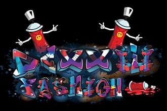 design hand drawn graffiti logo and graffiti lettering
