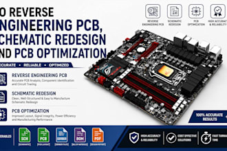 do reverse engineering pcb, schematic redesign and pcb optimization
