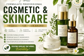 formulate professional cosmetic and skincare products