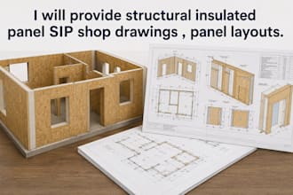 provide structural insulated panel sip shop drawings, structural panel layouts