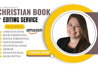edit proofread and format christian books, devotionals journals for KDP