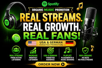 do organic USA music promotion, german spotify music promotion