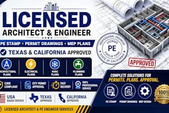 structural engineer architectural permit drawing USA california florida