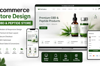 build compliant ecommerce website for cbd and peptide stores