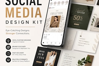 create social media kit design for coaches and small business