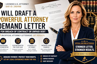 draft a powerful US attorney demand letter for unpaid debt or contracts