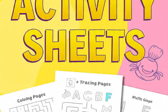 design printable kids activity sheets and coloring pages