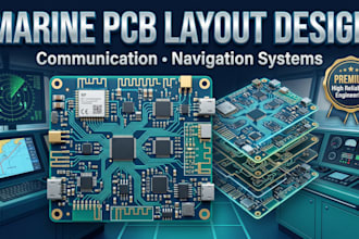 create pcb layout for marine   communication and navigation systems
