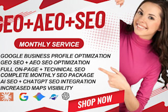 do monthly website GEO, aeo, local SEO, offpage backlinks building for ai ranks