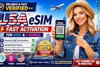 provide reliable USA esim with fast activation for at t and t mobile
