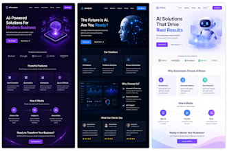 design a modern ai powered landing page that converts