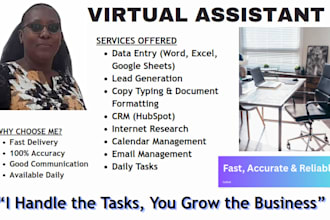 be your reliable virtual assistant for admin tasks