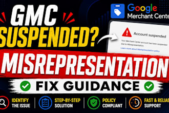 reinstate google merchant center misrepresentation suspension for shopping ads