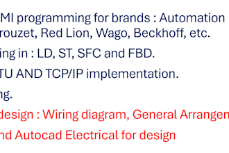 program your plc and hmi and make electrical design