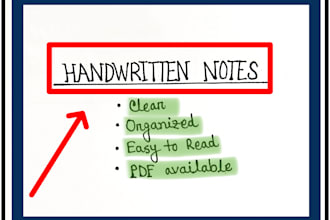 create clean handwritten notes in PDF for students