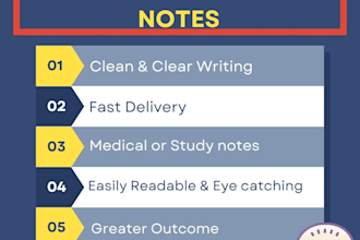 create clean handwritten notes in PDF for students