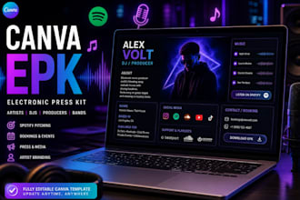 create a professional dj press kit, edm producer epk and media kit