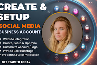 create and setup social media business page setup, social media page setup