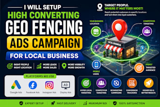 setup high converting targeted geo fencing ads campaign for local business