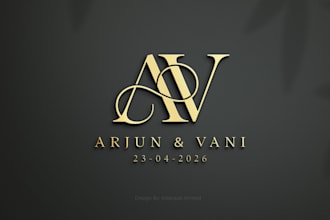 design elegant wedding logo, initials or monogram