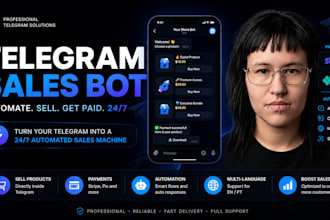 build a telegram sales bot with stripe, pix and full automation