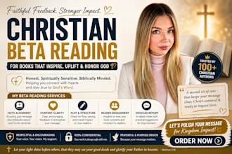 be your christian book beta reader, christian devotional, spiritual guide