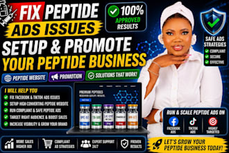 do compliant peptide ads, fix peptide ads, facebook, tiktok, google peptide ads